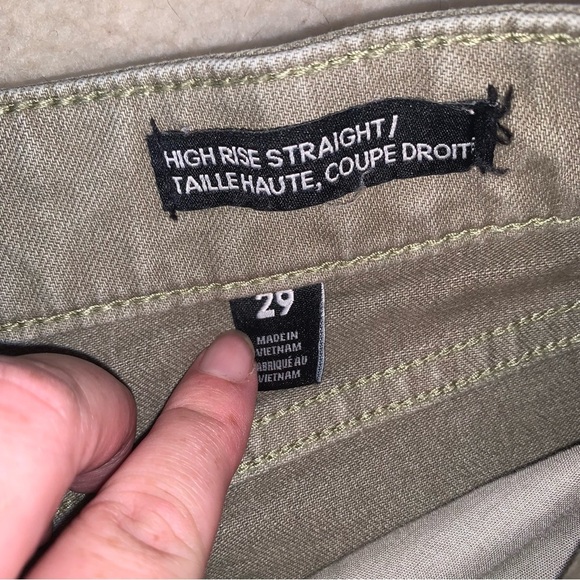 Joe Fresh Olive High Rise Straight Jeans 29 - Picture 5 of 12